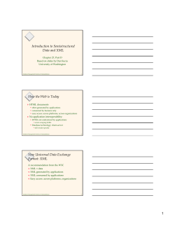 Introduction to Semistructured Data and XML