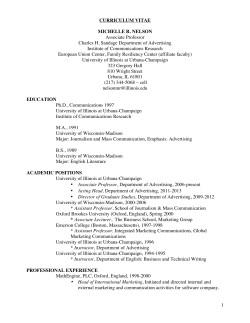 1 CURRICULUM VITAE MICHELLE R. NELSON Associate