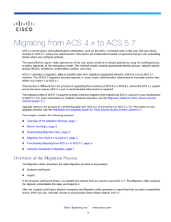 Migrating from ACS 4.x to ACS 5.7