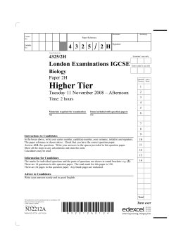 Question paper - Paper 2H - November 2008