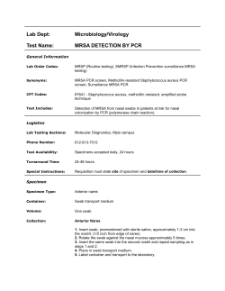 MRSA Detection by PCR
