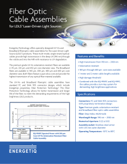 Fiber Optic Cable Assemblies