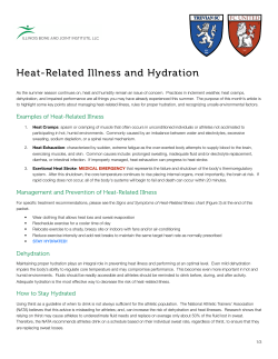 Heat-Related Illness - Trevian Soccer Club