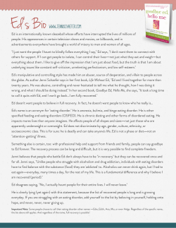 Ed`s Bio - Jenni Schaefer