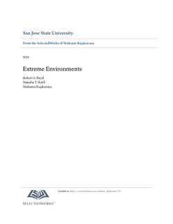 Extreme Environments - SelectedWorks