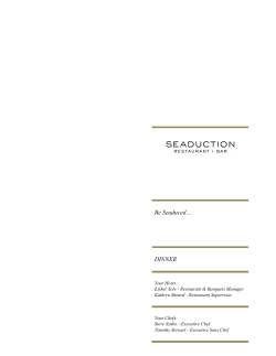 Be Seaduced DINNER