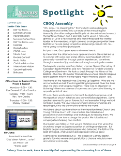 Spotlight.June.15 - Calvary Baptist Church