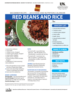 red beans and rice - University of Kentucky