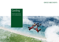 Products and services for carding PDF-Dokument - Groz