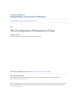 The Development of Feminism in China