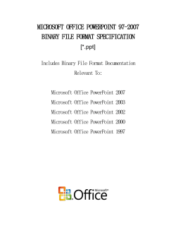 microsoft office powerpoint 97-2007 binary file format specification