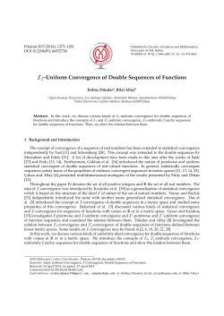 I2&ndash;Uniform Convergence of Double Sequences of Functions - PMF-a