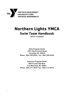 Northern Lights YMCA Swim Team Handbook