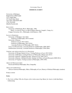 Curriculum Vitae - College of Literature, Science, and the Arts