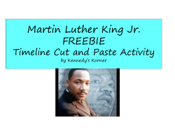 Martin Luther King Jr. Timeline FREEBIE by Kennedy`s Korner