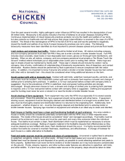 biosecurity principles - The National Chicken Council