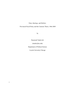 Provincial Fiscal Policy - Canadian Political Science Association