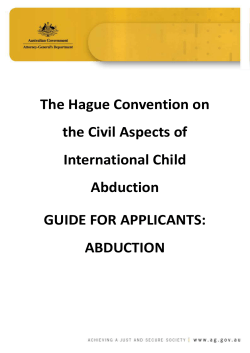 Guide for applicants - Applying for the return of a child under the