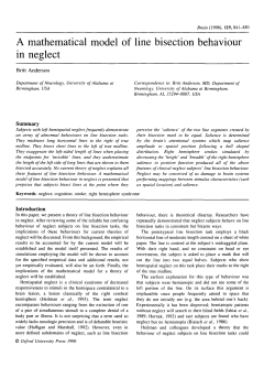 A mathematical model of line bisection behaviour