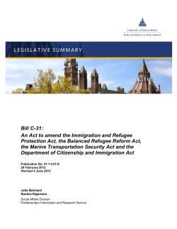 Bill C-31 - Library of Parliament