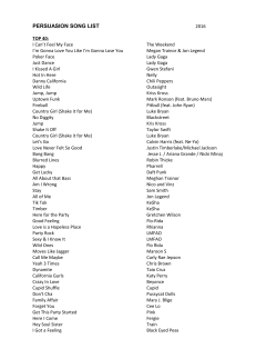 persuasion song list2016