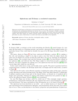 Sphericons and D-forms: a crocheted connection