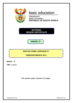 GRAAD 12 NATIONAL SENIOR CERTIFICATE GRADE 12