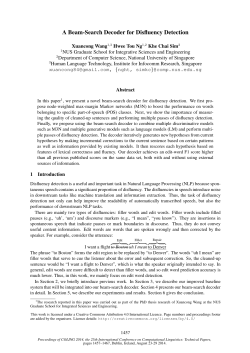 A Beam-Search Decoder for Disfluency Detection