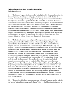 Telemachus and Stephen Daedalus: Beginnings by Lenhardt