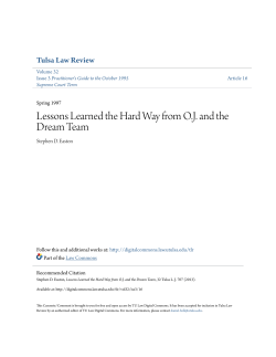 Lessons Learned the Hard Way from O.J. and the Dream Team