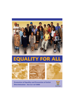 equality for all - Western Cape Government