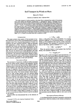 Soil Transport by Winds on Mars