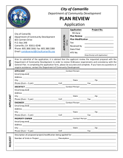 plan review - City of Camarillo
