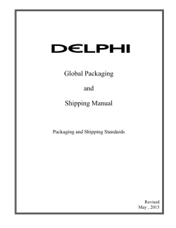 Delphi Global Packaging and Shipping Manual