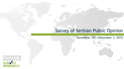 Survey of Serbian Public Opinion - International Republican Institute