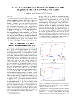 ELECTRON CLOUD AND SCRUBBING