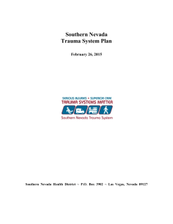 Clark County Trauma Plan - Southern Nevada Health District