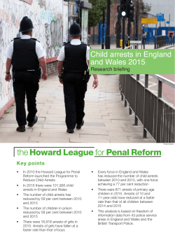 Child arrests in England and Wales 2015