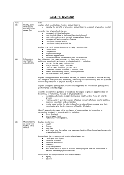GCSE PE Revisions - Worthing High School