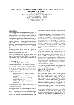 comparison of computer and model simulations of a daylit