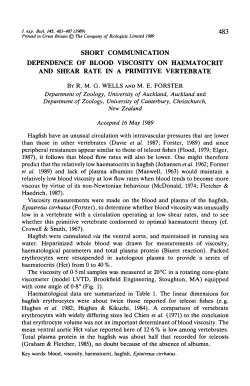 short communication dependence of blood viscosity on haematocrtt