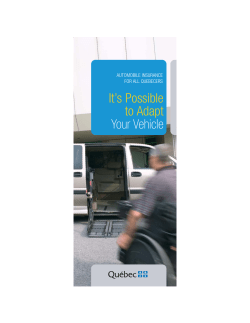 It`s Possible to Adapt Your Vehicle