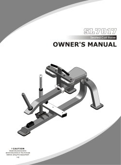 SL7017 Seated Calf Raise Manual