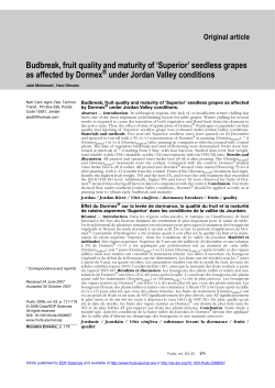 Budbreak, fruit quality and maturity of `Superior` seedless grapes as