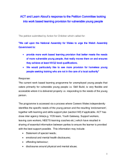 The petition submitted by Action for Children which called for: