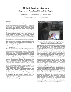 3D Haptic Modeling System using Ungrounded Pen