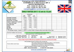 DAILY RATES 2017 12 am to 12 pm