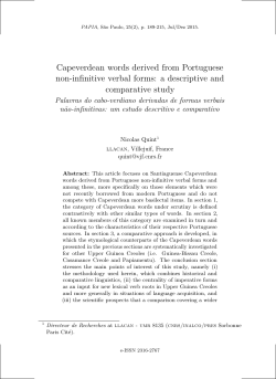 Capeverdean words derived from Portuguese non