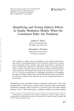 Quantifying and Testing Indirect Effects in Simple
