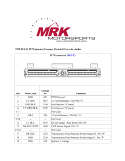 1999-02 LS1 PCM pinouts (Camaro, Firebird) Corvette similar PCM